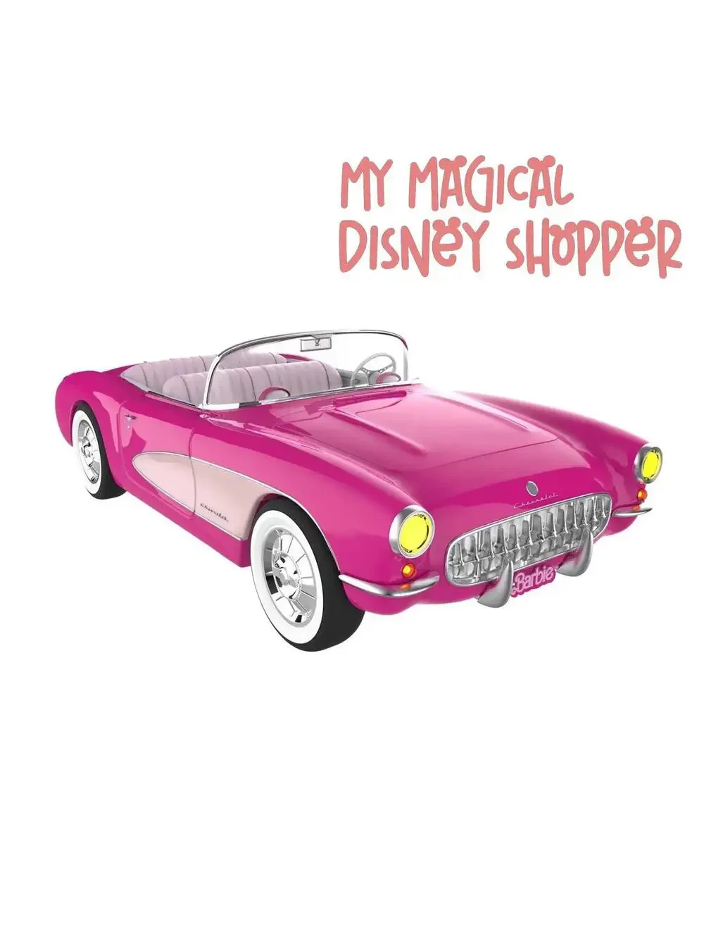 2023 AMC Barbie: The Movie Pink Convertible Popcorn Container